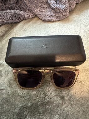 Monumental by Karen Walker Unisex Clear Frame Sunglasses with Dark Lenses